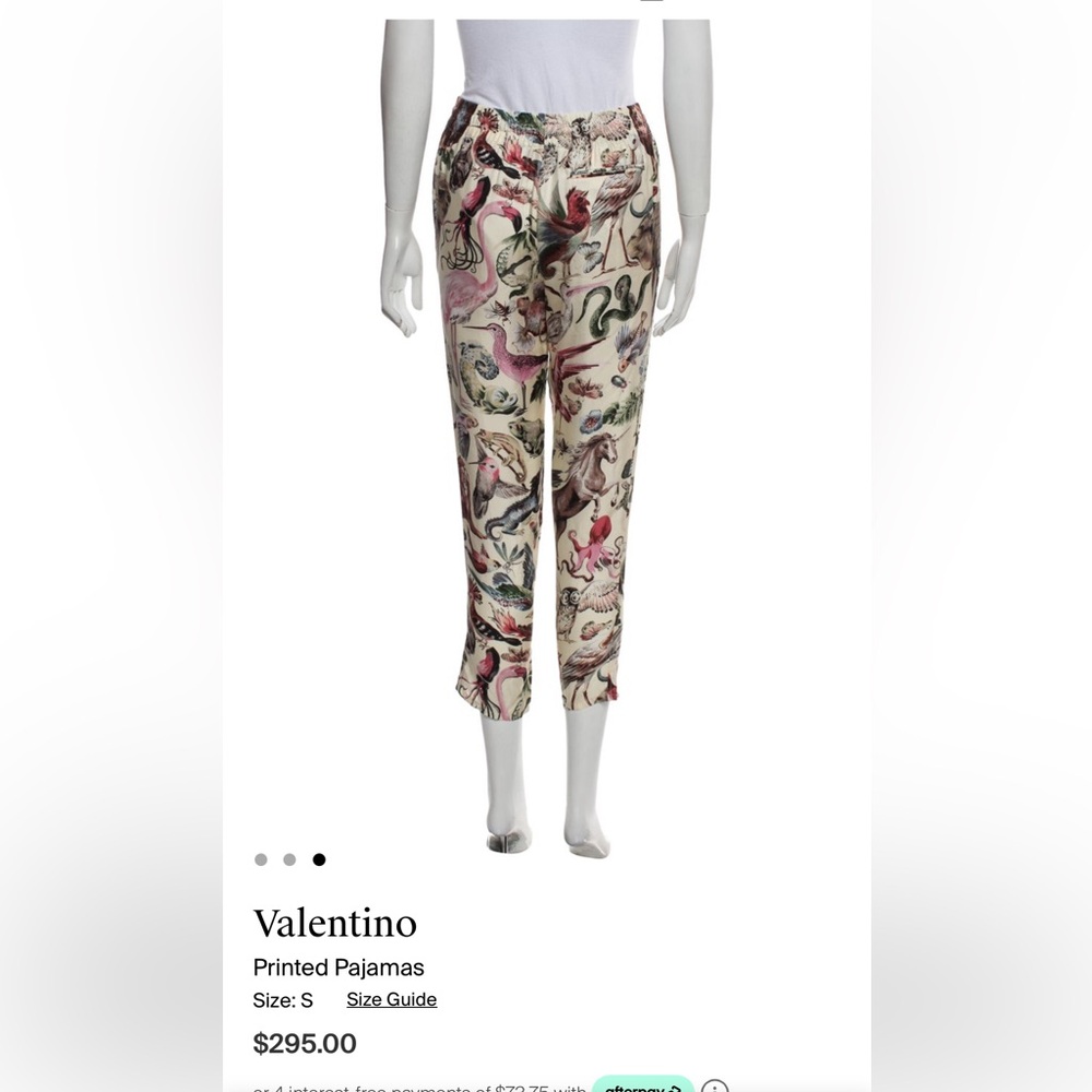 Valentino Animal Pattern Silk Pijama Bottom